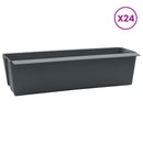 Blomsterkasser til Euro-paletter 24 pcs Grå 36 x 13,5 x 9,5 cm