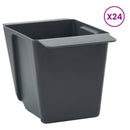 Blomsterkasser til Euro-paletter 12 pcs Grå 13,5 x 9 x 9,5 cm