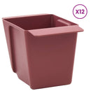 Blomsterkasser til Euro-paletter 12 pcs Brun 14 x 9 x 9,5 cm