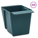 Blomsterkasser til Euro-paletter 12 pcs Grøn 14 x 9 x 9,5 cm