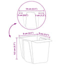 Blomsterkasser til Euro-paletter 12 pcs Sort 14 x 9 x 9,5 cm