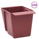 Blomsterkasser til Euro-paletter 24 pcs Brun 13,5 x 9 x 9,5 cm