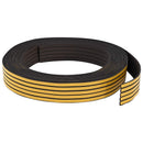 Selvklebende vindues tætningsbånd Sort 8 x 2 mm 12 m EPDM-skum