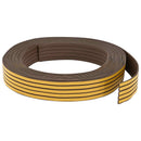 Selvklebende vindues tætningsbånd Brun 8 x 2 mm 12 m EPDM-skum