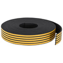 Selvklebende vindues tætningsbånd Sort 9 x 4 mm 100 m EPDM-skum