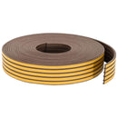 Selvklebende vindues tætningsbånd Brun 15 x 8 mm 25 m EPDM-skum