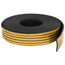Selvklebende vindues tætningsbånd Sort 15 x 8 mm 12 m EPDM-skum