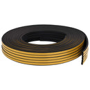 Selvklebende vindues tætningsbånd Sort 10 x 6 mm 50 m EPDM-skum