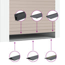 Garage Gulvforsegling Sort 74 x 20 mm 8 m EPDM gummi