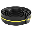 Garage Gulvforsegling Sort og Gul 12 x 90 mm 2,5 m PVC
