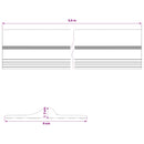 Garage Gulvforsegling Sort og Gul 12 x 90 mm 5,5 m PVC