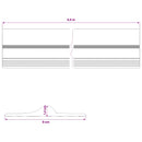 Garage Gulvforsegling Sort og Gul 12 x 90 mm 6,5 m PVC