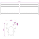 Garage Dør Tætning Sort 41 x 33 mm 2,5 m PVC
