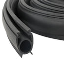 Garage Dør Tætning Sort 41 x 33 mm 4,5 m PVC