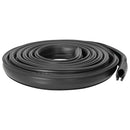 Garage Dør Tætning Sort 41 x 33 mm 5 m PVC