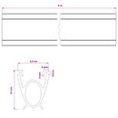 Garage Dør Tætning Sort 41 x 33 mm 6 m PVC