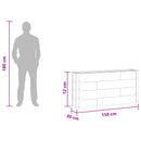 Højbed Sort 150 x 30 x 72 cm