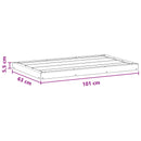 Brusebund udendørs Sort 101 x 63 x 5,5 cm