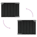 Haveport 100 x 80 cm WPC og Aluminium Sort