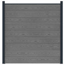 Hegnssæt 180 x 186 cm WPC og Aluminium Grå