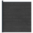 Hegnssæt 175 x 186 cm WPC og Aluminium Sort