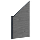 Hegnssæt 95 x 180 cm WPC og Aluminium Grå