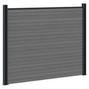 Hegnspanel WPC og Aluminium Grå