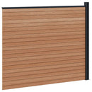 Hegnspanel WPC og Aluminium Brun