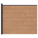 Hegnspanel WPC og Aluminium Brun