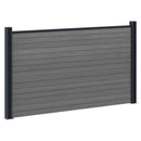 Hegnssæt 180 x 105 cm WPC og Aluminium Grå