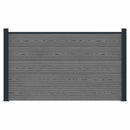 Hegnssæt 180 x 105 cm WPC og Aluminium Grå