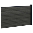 Hegnssæt 175 x 105 cm WPC og Aluminium Sort