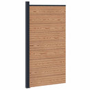 Hegnspanel WPC og Aluminium Brun
