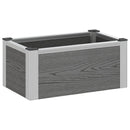 Højbed Grå 50 x 30 x 22 cm WPC og Aluminium