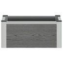 Højbed Grå 50 x 30 x 22 cm WPC og Aluminium
