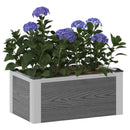 Højbed Grå 50 x 30 x 22 cm WPC og Aluminium