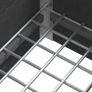 Højbed Grå 100 x 30 x 22 cm WPC og Aluminium
