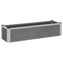Højbed Grå 100 x 30 x 22 cm WPC og Aluminium