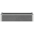 Højbed Grå 100 x 30 x 22 cm WPC og Aluminium
