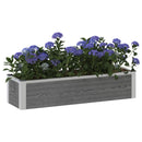 Højbed Grå 100 x 30 x 22 cm WPC og Aluminium