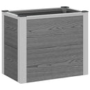 Højbed Grå 50 x 30 x 42 cm WPC og Aluminium