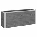 Højbed Grå 100 x 30 x 42 cm WPC og Aluminium