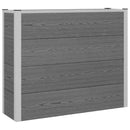 Højbed Grå 100 x 30 x 82 cm WPC og Aluminium
