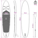 Oppustelig Stand Up Paddle Board HYDROS 335 x 76 x 15 cm Turkis