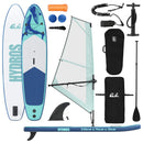 Oppusteligt SUP Board med Sejl HYDROS 330 x 76 x 15 cm Turkis