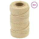 Bådsnor 2 mm 25 m Naturfarvet