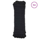 Bådsnor 10 mm 15 m Sort Polyester