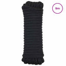 Bådsnor 14 mm 9 m Sort Polyester
