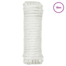 Bådsnor 10 mm 15 m Hvid Polyester
