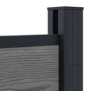 Hegnssæt 5 pcs 872 x 186 cm WPC og Aluminium Grå